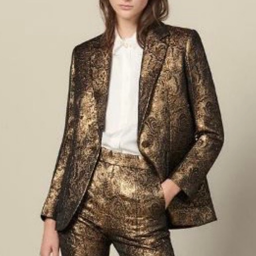 Sandro Goldy Brocade Blazer (NWT)